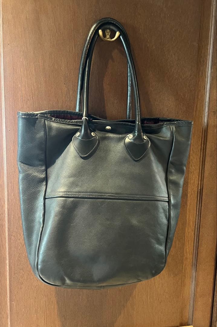 Schott 黒 レザー トートバッグ