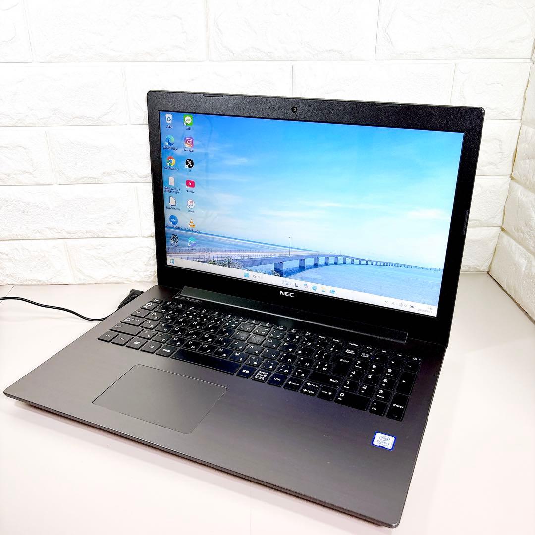 SSDで快適動作✨メモリ8GB カメラ付き 第7世代 ノートパソコン NEC