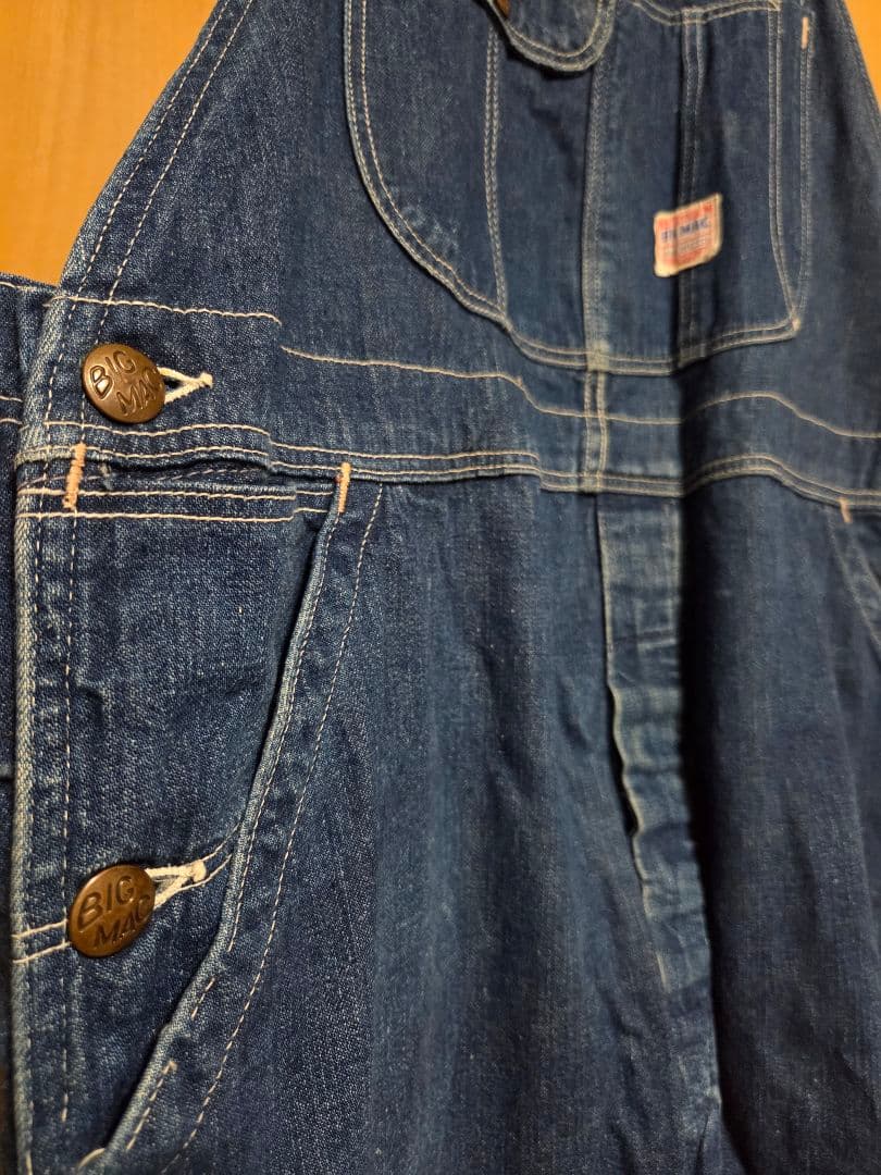 40s 50s 盾タグ BIG MAC デニムオーバーオール ヴィンテージ