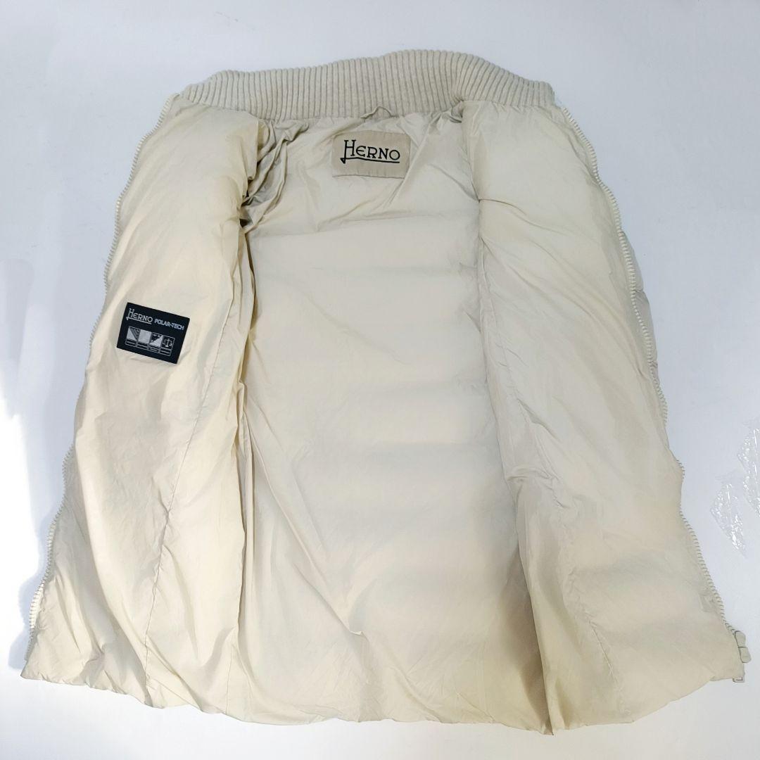 美品　HERNOヘルノ　ポーラテック　フードダウンコート　42 M〜L　異素材