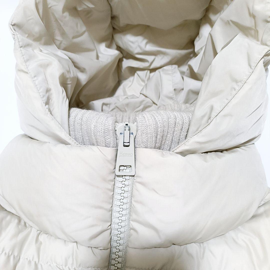 美品　HERNOヘルノ　ポーラテック　フードダウンコート　42 M〜L　異素材