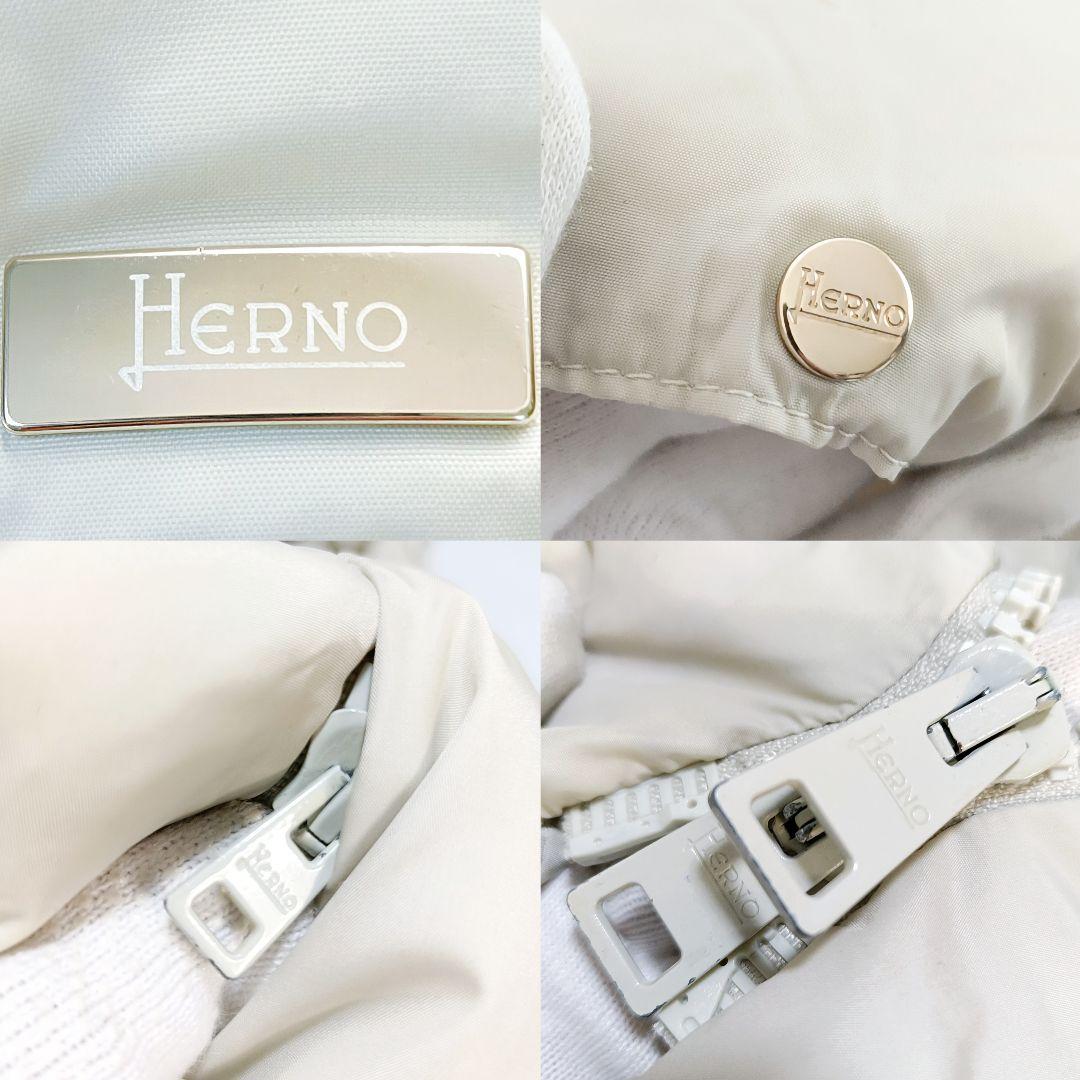 美品　HERNOヘルノ　ポーラテック　フードダウンコート　42 M〜L　異素材