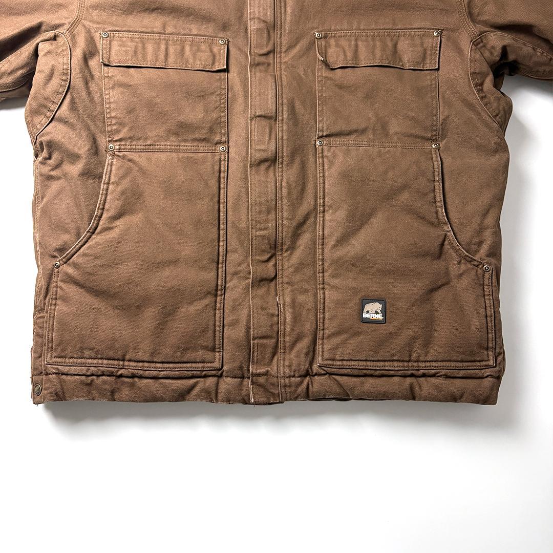 トラディショナルジャケット ブラウン XL ダックジャケット キルティング