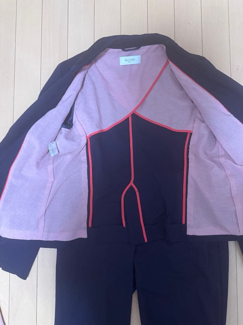 Paul Smith ブラック寄りネイビー テーパード　パンツスーツ　レディース
