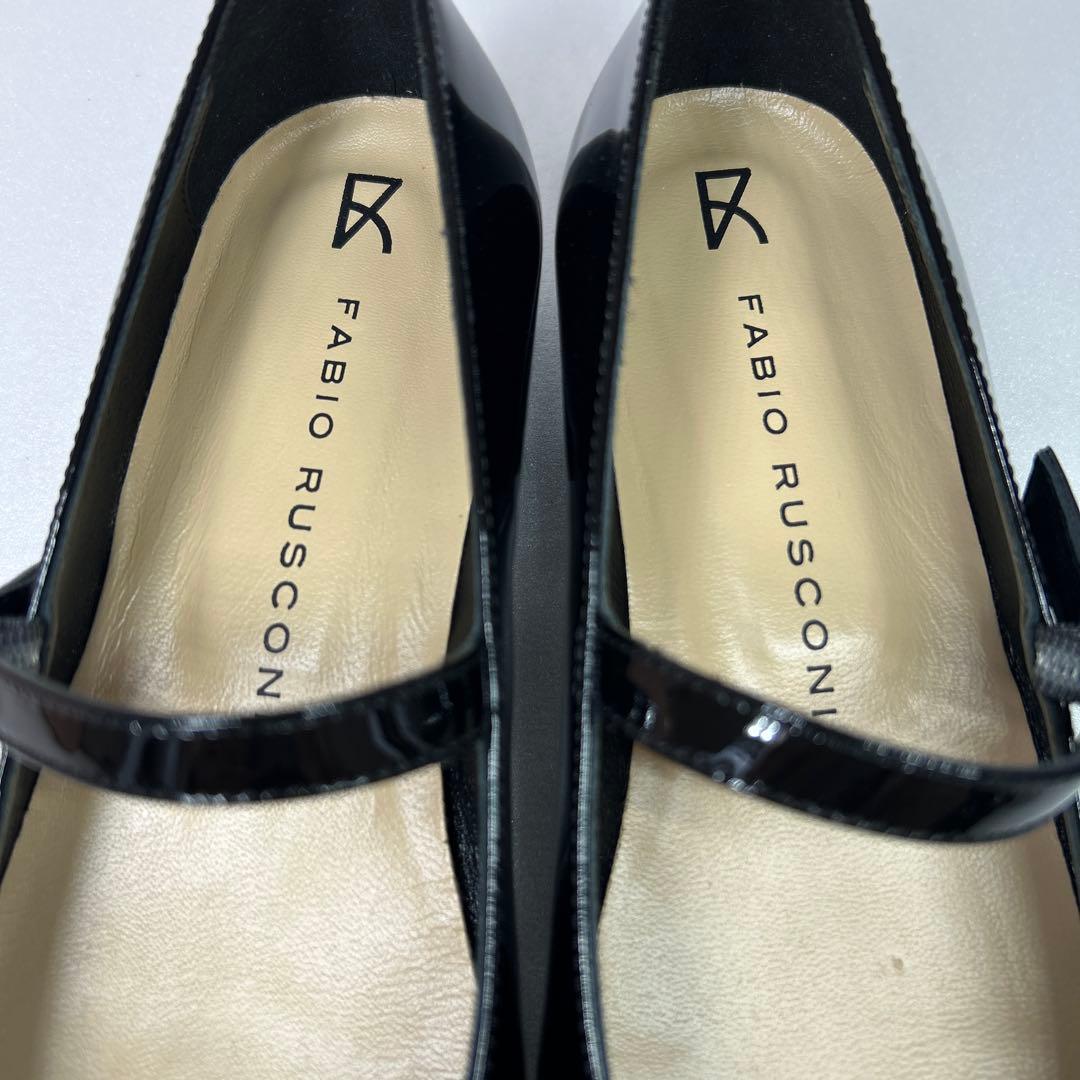 【未使用級】箱付 FABIO RUSCONI ストラップシューズ 37 パンプス