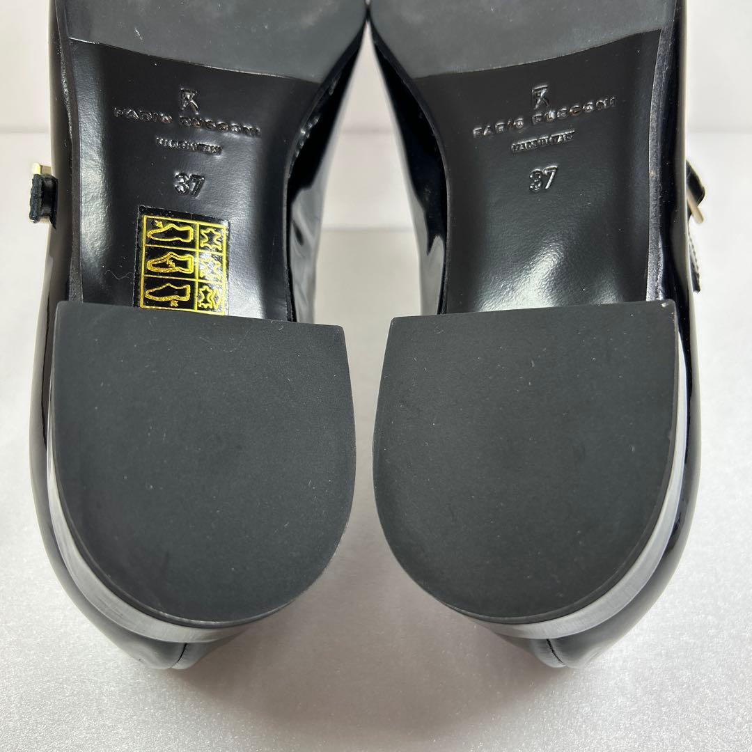 【未使用級】箱付 FABIO RUSCONI ストラップシューズ 37 パンプス