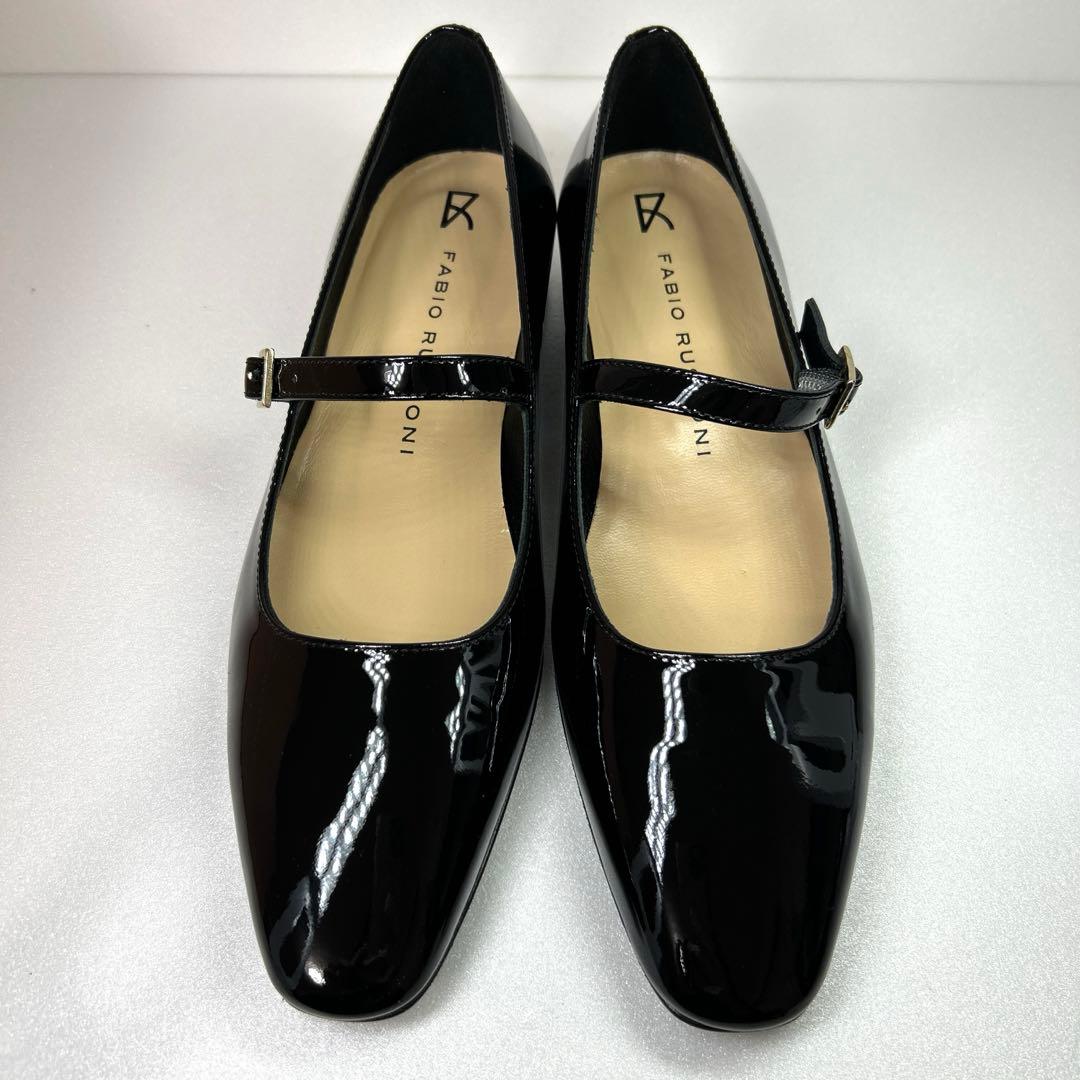 【未使用級】箱付 FABIO RUSCONI ストラップシューズ 37 パンプス