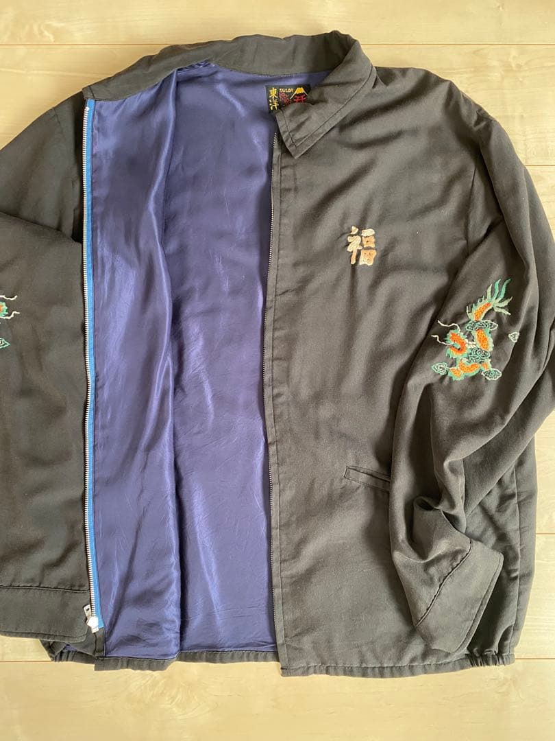 TAILOR 東洋 スカジャン XL 黒　（TT15395）