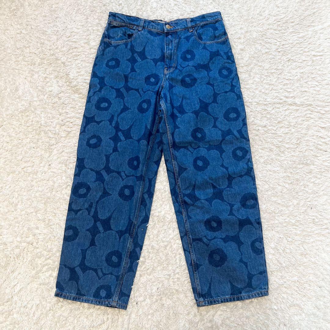 専用marimekko マリメッコ デニムパンツ Unikko インディゴ 30