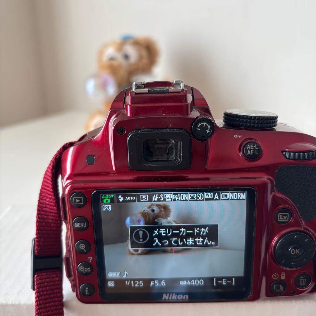 美品 Nikon D3300 ダブルズームキット2 レッド 一眼レフ カメラ