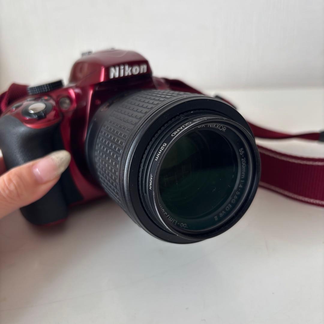 美品 Nikon D3300 ダブルズームキット2 レッド 一眼レフ カメラ
