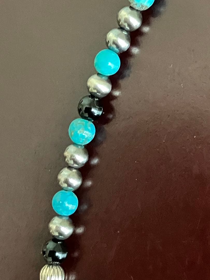 オニキス　ターコイズ　ナバホパール　ネックレス