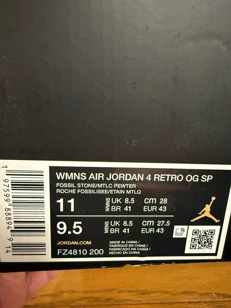 靴 AIR JORDAN 4 RETRO OG SP 28cm