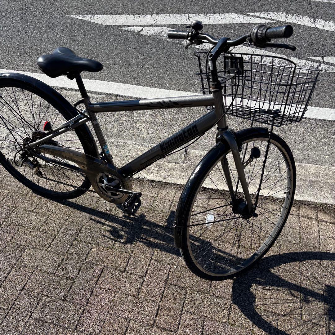 【直接の引き渡し希望】27インチ　カゴ付きスポーツ　グレー