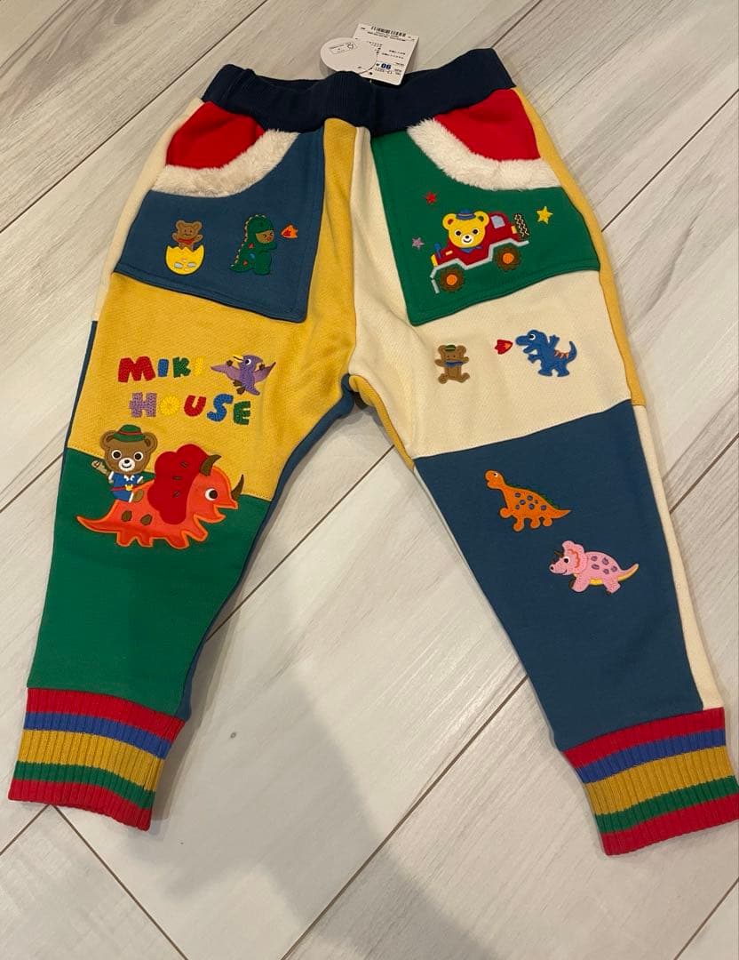 ミキハウス 恐竜デザイン パンツ 90cm