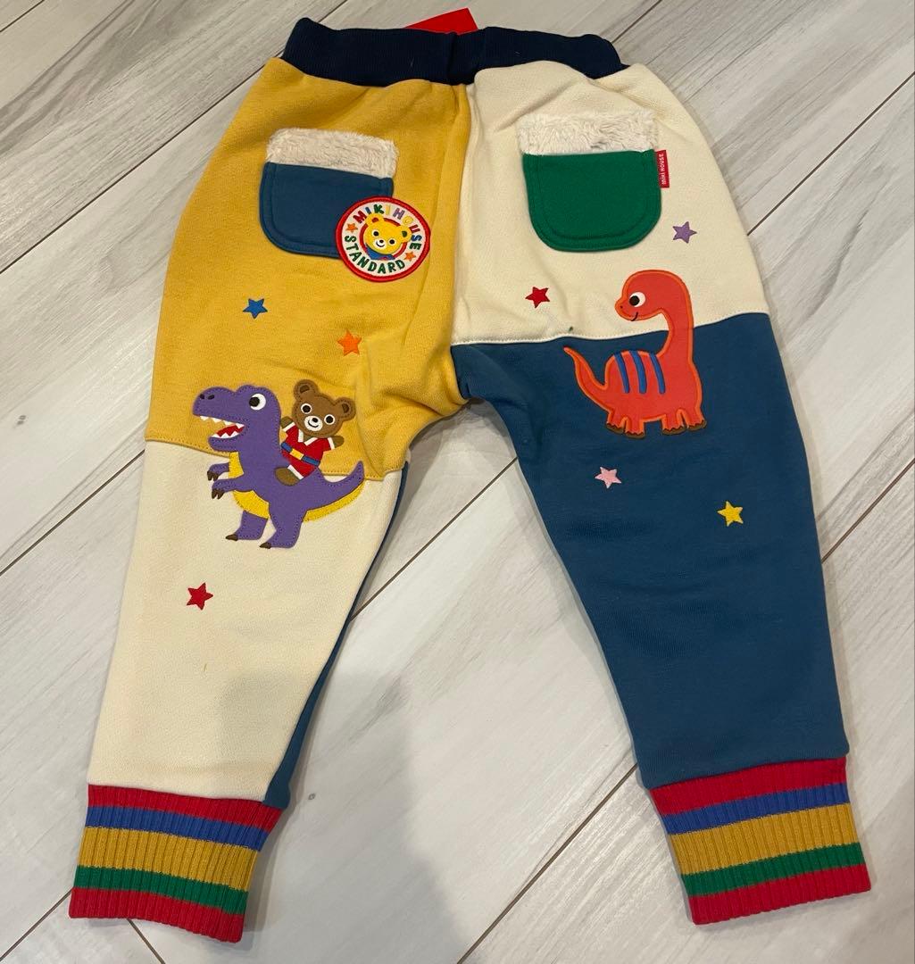 ミキハウス 恐竜デザイン パンツ 90cm