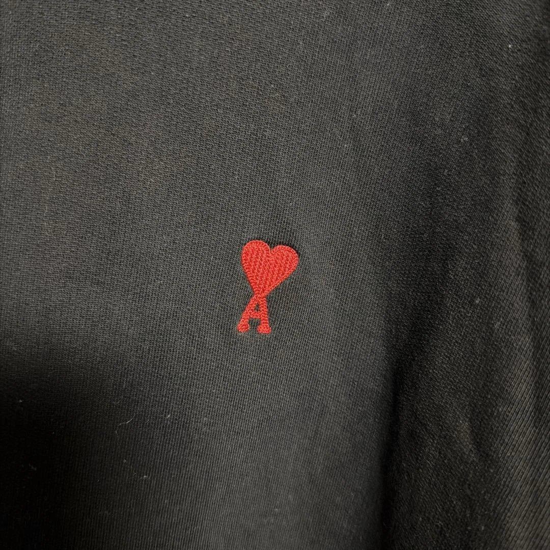 ami parisブラック フード付きパーカー