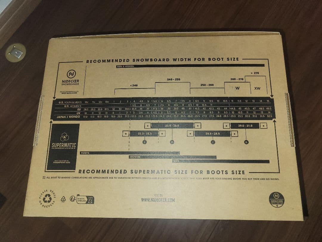 Nidecker Supermatic ビンディング Lサイズ カーボンブルー