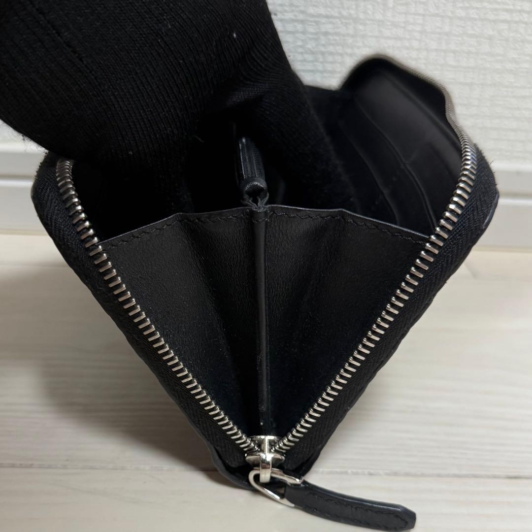 未使用級✨ グッチ GG ラウンドファスナー レザー ブラック 長財布