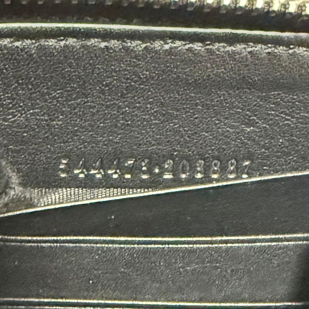未使用級✨ グッチ GG ラウンドファスナー レザー ブラック 長財布