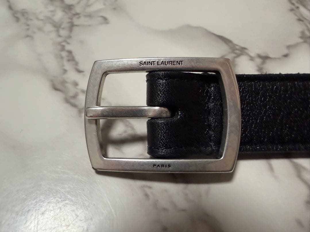 SAINT LAURENT PARIS サンローランパリ　レザーナローベルト