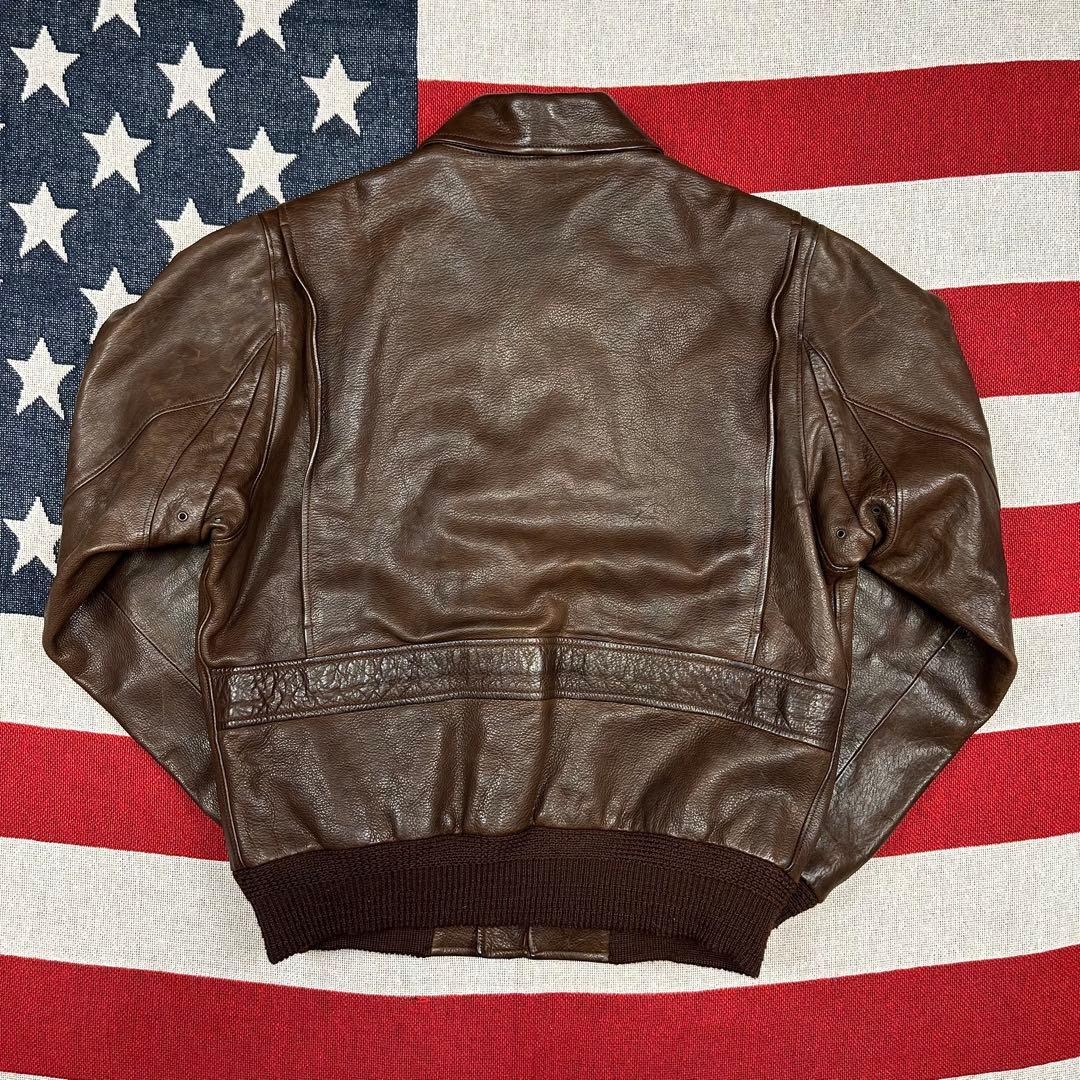 名作 ラルフローレン A2レザージャケット ブラウン フライトジャケット 90s