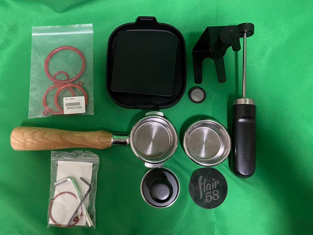 flair 58xとエスプレッソ器具セット