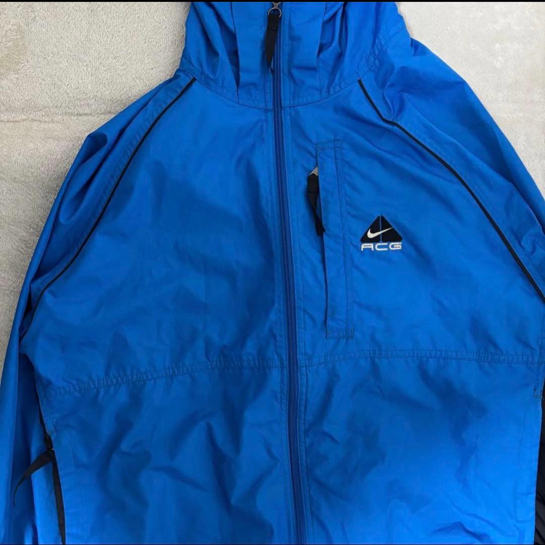 90s NIKE ACG ナイロンジャケット ブルー M 美品
