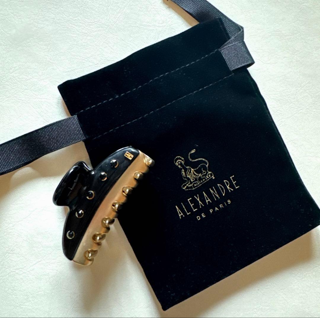 【美品】アレクサンドルドゥパリ M ヘアクリップ　人気のブラック