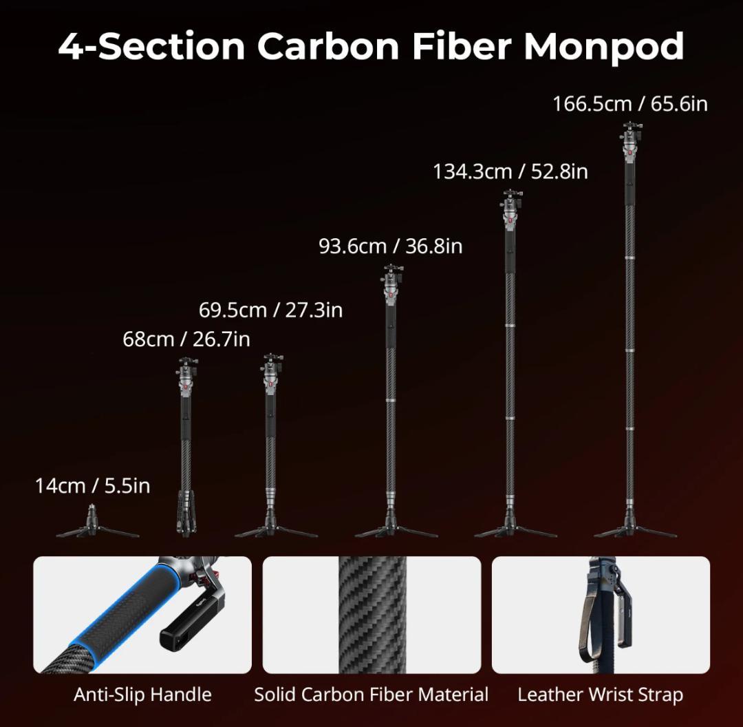 値下げ！ SmallRig カーボンファイバー 一脚