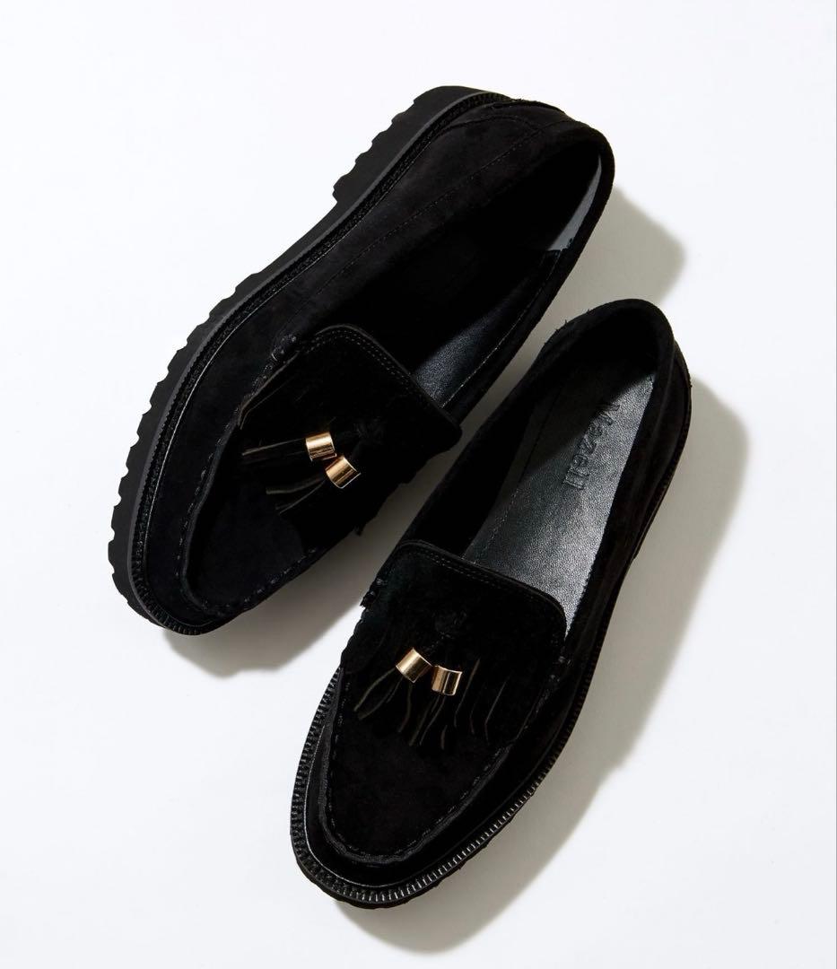 Mazell スウェードタッセルローファー 37