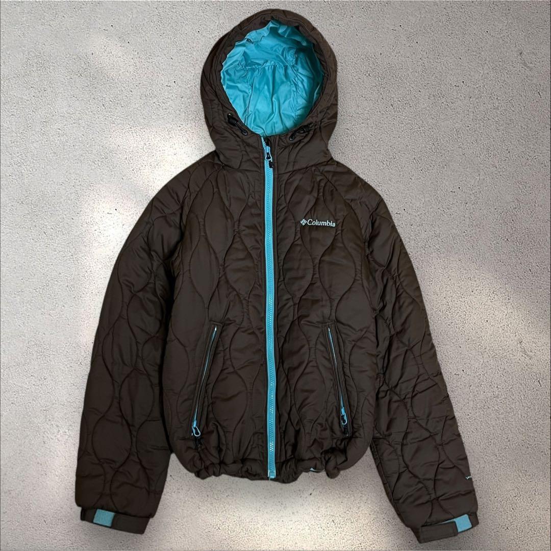Columbia puffer jacket ドローコード　短丈　中綿　y2k