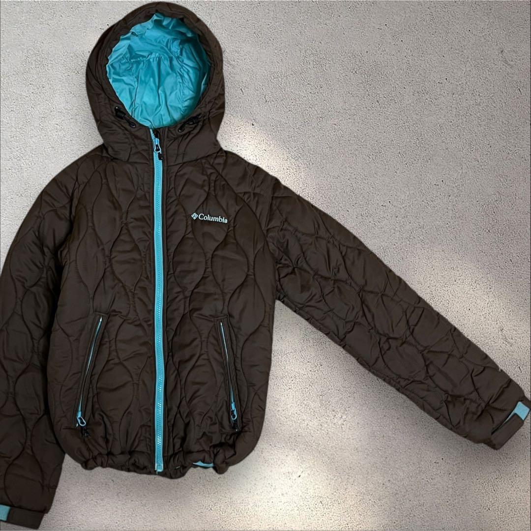 Columbia puffer jacket ドローコード　短丈　中綿　y2k