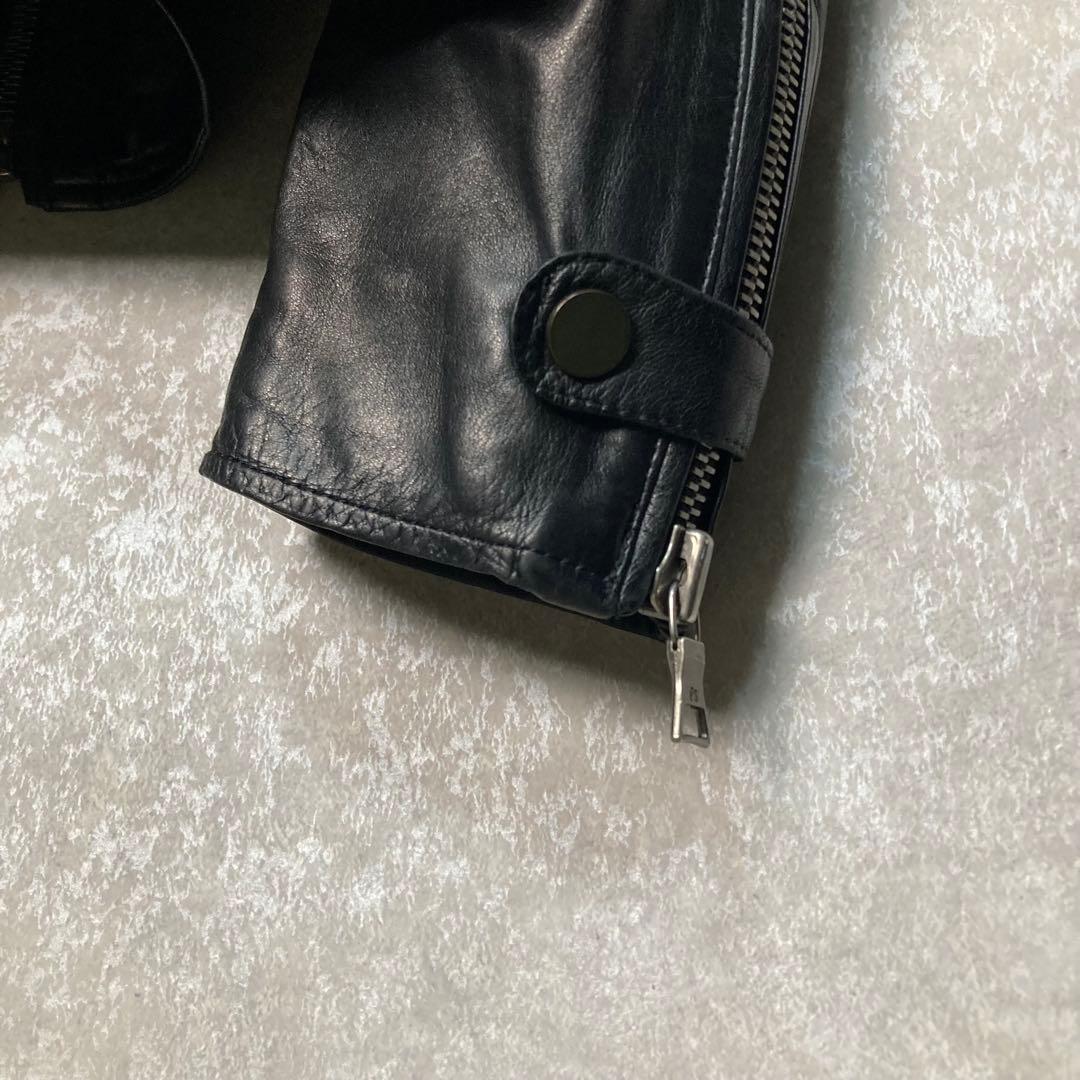 【美品】ポールスミス　PaulSmith　レザージャケット　ラム　ペイズリー