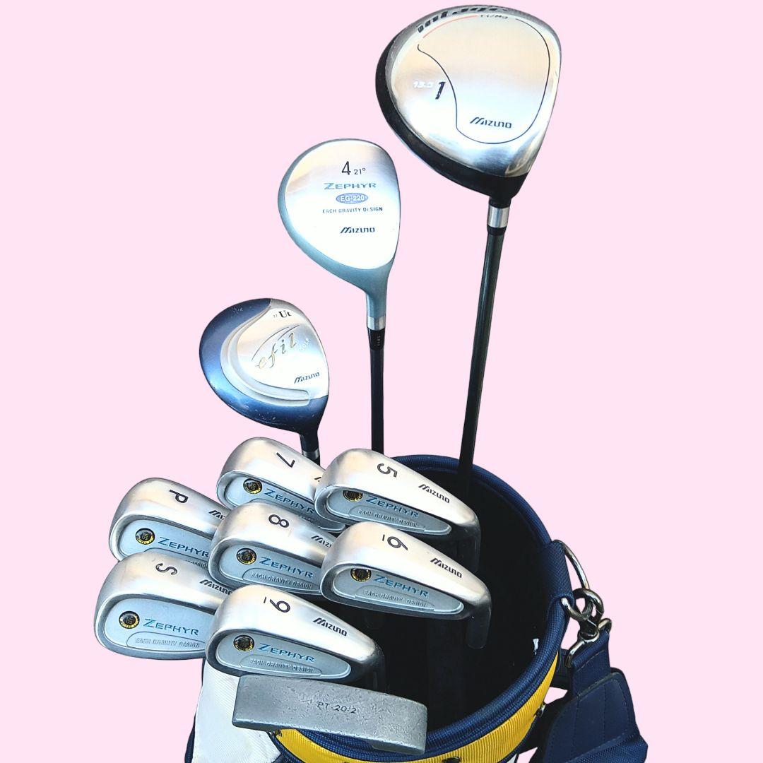 MIZUNOレディースゴルフセット クラブセット バック付き 初心者歓迎