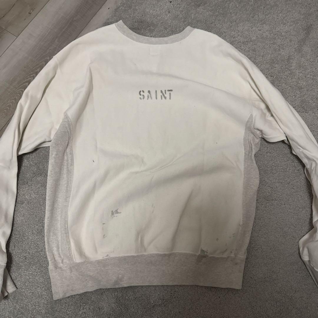 SAINT プリントスウェット ホワイト