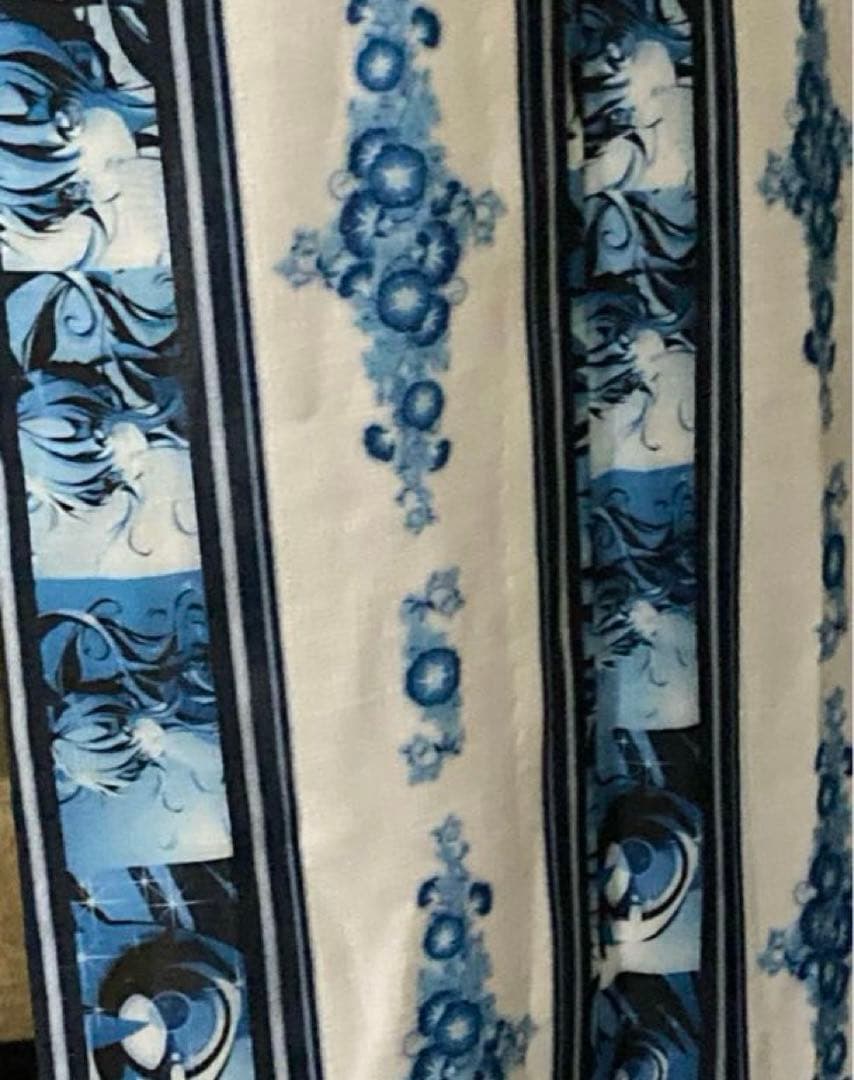 人とかぶりませんセオα アニメマリンブルーストライプ　浴衣　おまかせ帯プレゼント