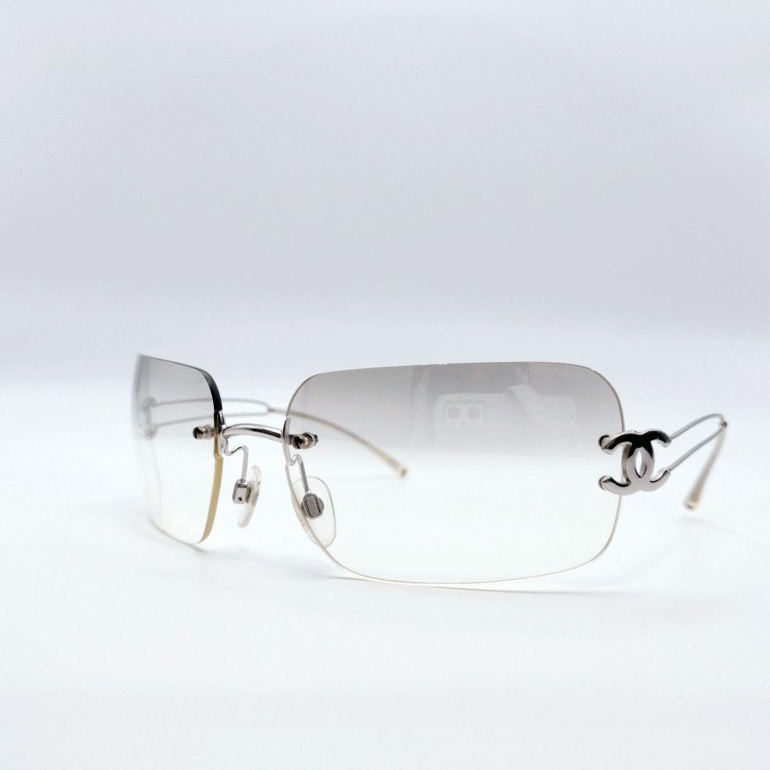 CHANEL シャネル　ココマーク　サングラス　リムレス　グラデーション