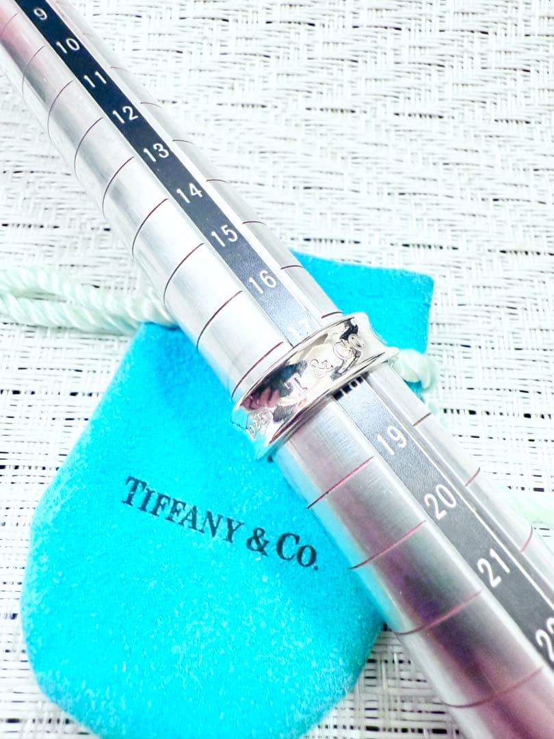 ティファニー　ナローリング　指輪　18号　研磨済み　1837 TIFFANY