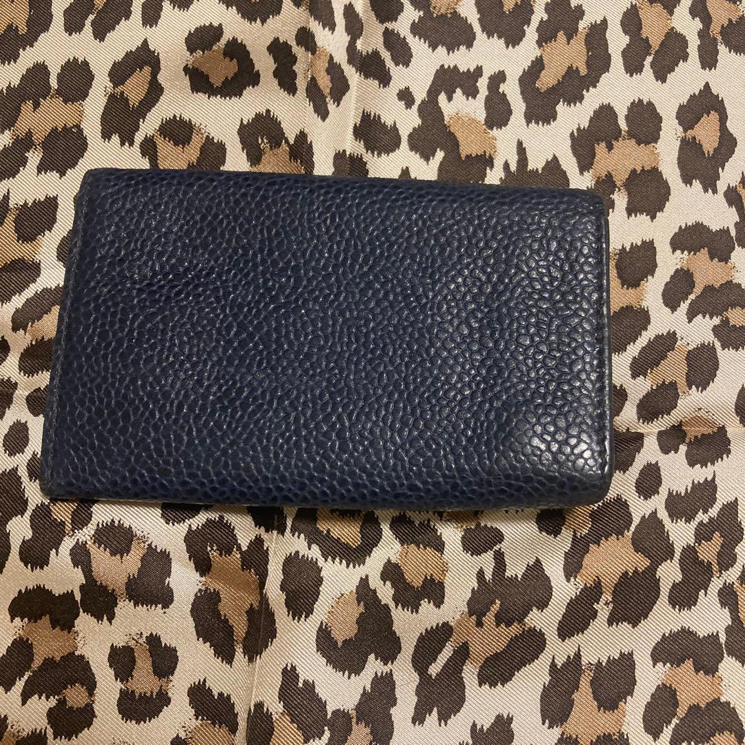 CHANEL ネイビー レザー キーケース