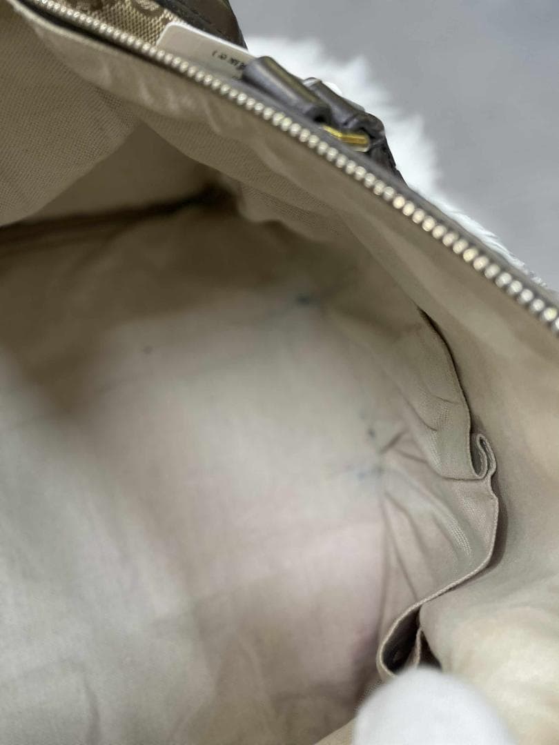 Gucci ボストンバッグ ベージュ/グリーン/レッド