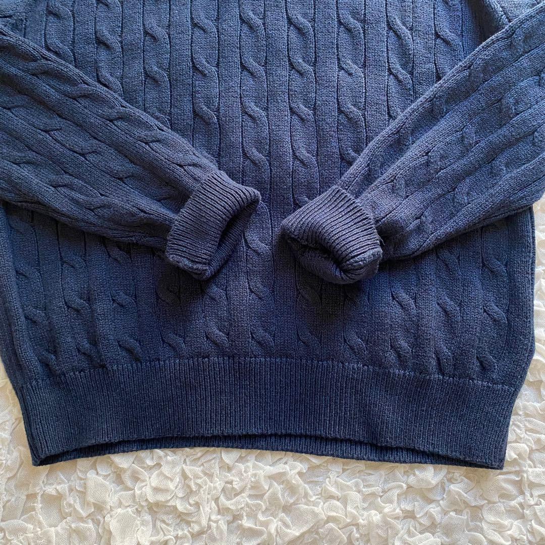 【新品未使用】POLO RALPH LAUREN ハーフジップ ケーブルニット