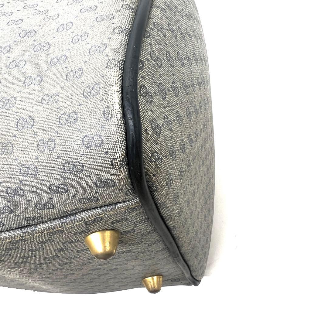 【美品】グッチ トラベルバッグ シェリーライン マイクロGG PVC 鍵タグ付