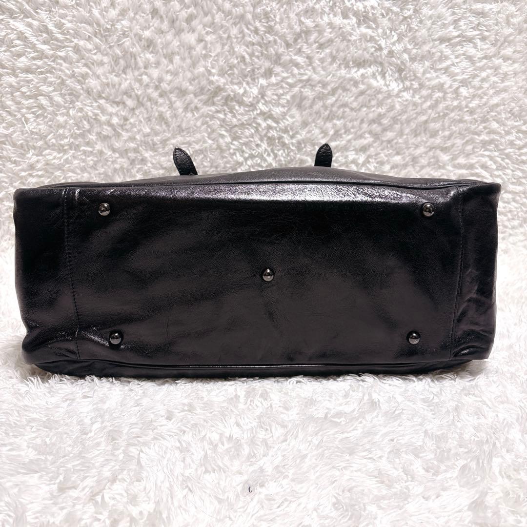 【美品】AKM ラムレザー ボストンバッグ 黒 Y2K アーカイブ LAMPO