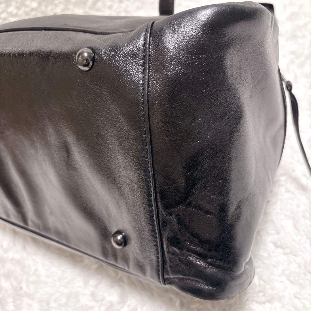 【美品】AKM ラムレザー ボストンバッグ 黒 Y2K アーカイブ LAMPO