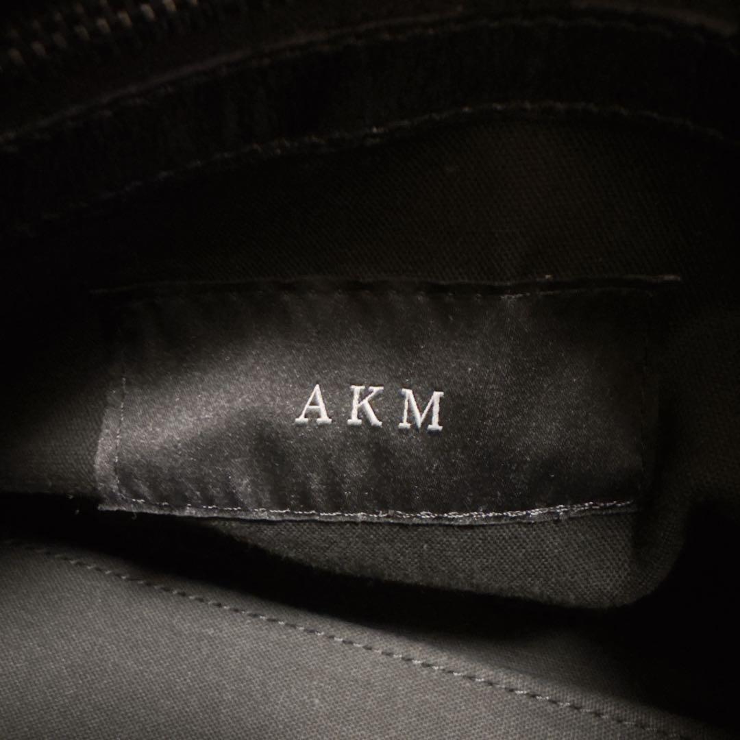 【美品】AKM ラムレザー ボストンバッグ 黒 Y2K アーカイブ LAMPO