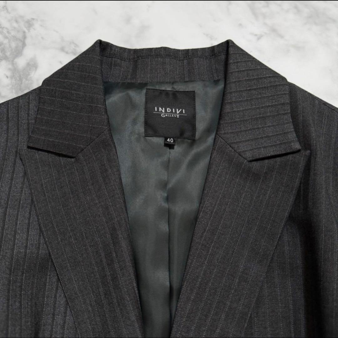 INDIVI インディヴィ パンツ スーツ　セットアップ　40 グレー