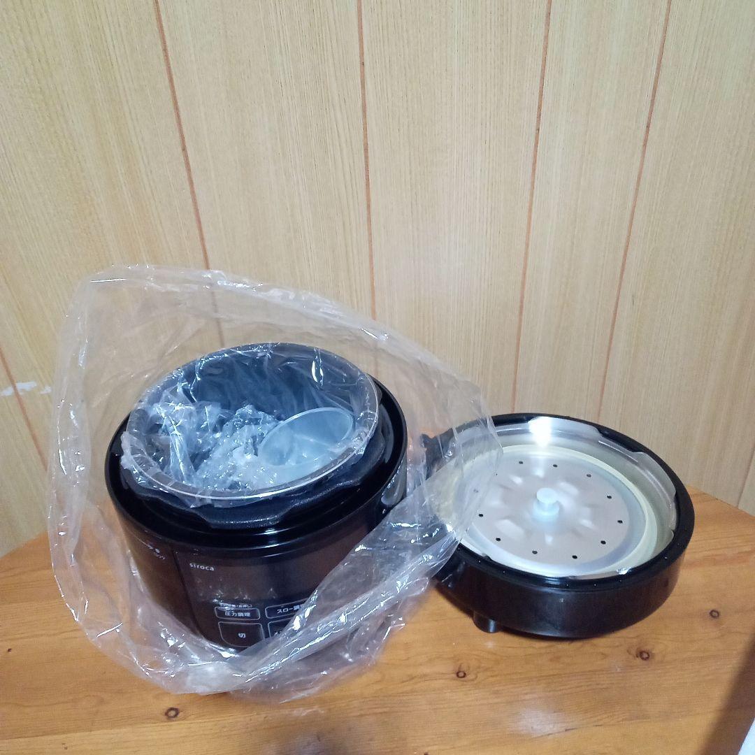 未使用品　siroca 電気圧力鍋　SP-D131　ブラック　ガラス蓋付　シロカ