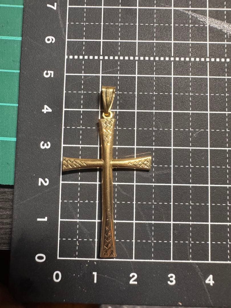 K18 十字架　クロス　ネックレストップ