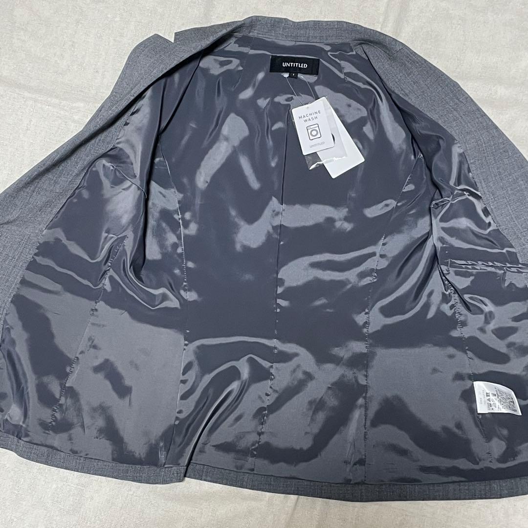 新品 アンタイトル パンツスーツ セットアップ 現行タグ 洗える グレー S